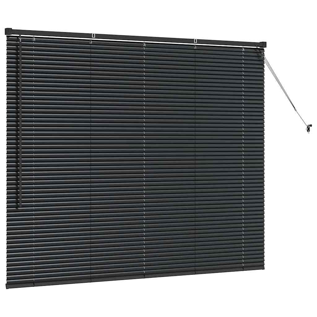 vidaXL Balkenjalousien Schwarz 130 x 155 cm Aluminium
