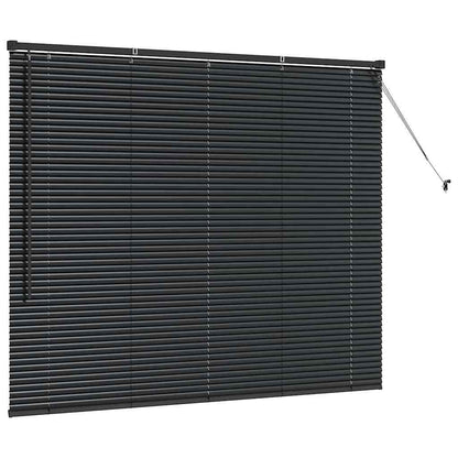 vidaXL Balkenjalousien Schwarz 130 x 155 cm Aluminium