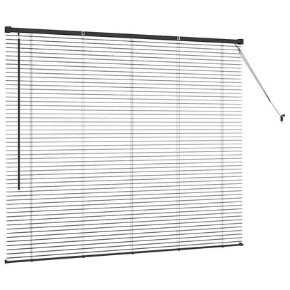 vidaXL Balkenjalousien Schwarz 130 x 155 cm Aluminium
