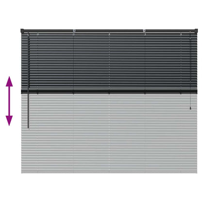 vidaXL Balkenjalousien Schwarz 130 x 155 cm Aluminium