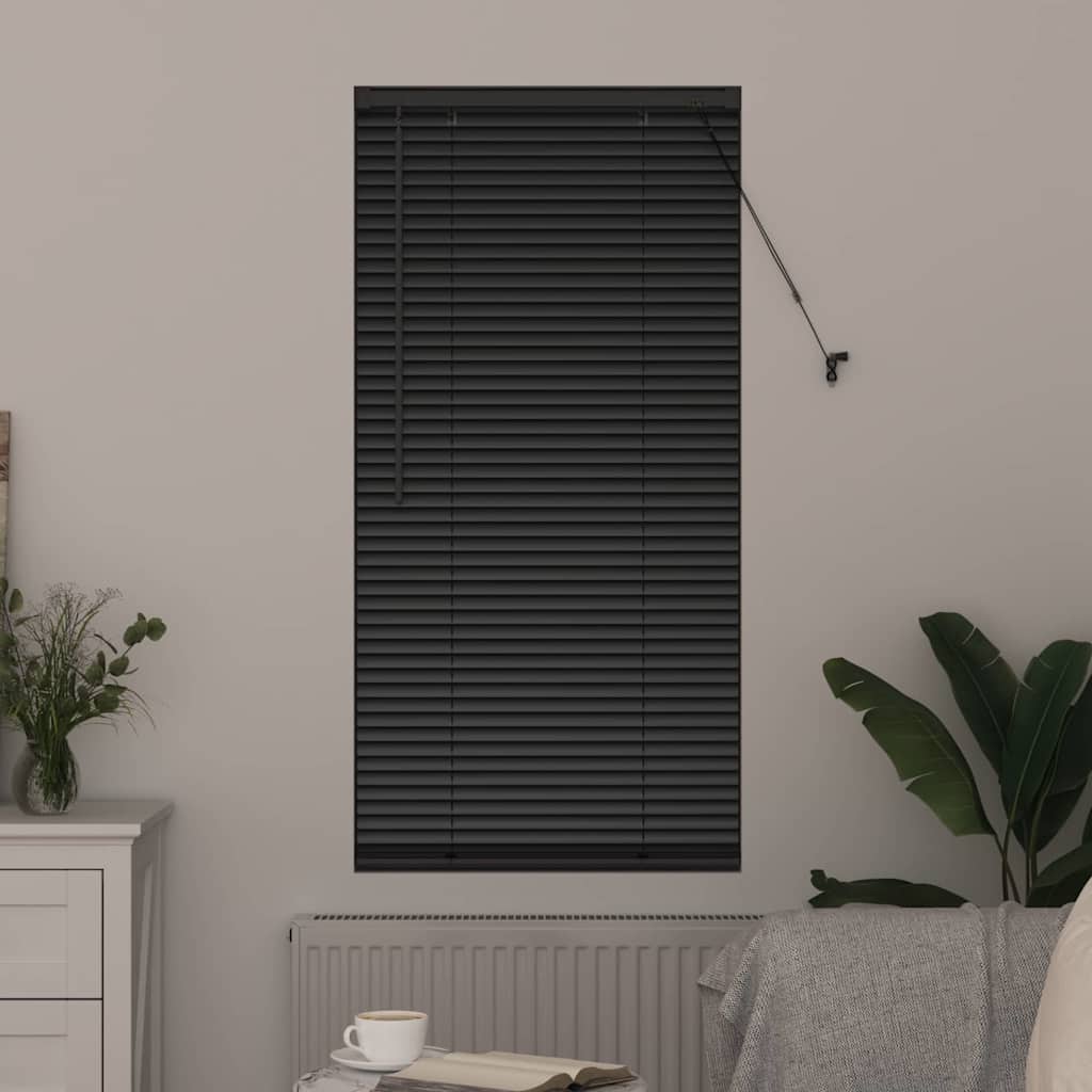 vidaXL Balkenjalousien Schwarz 175 x 65 cm Aluminium