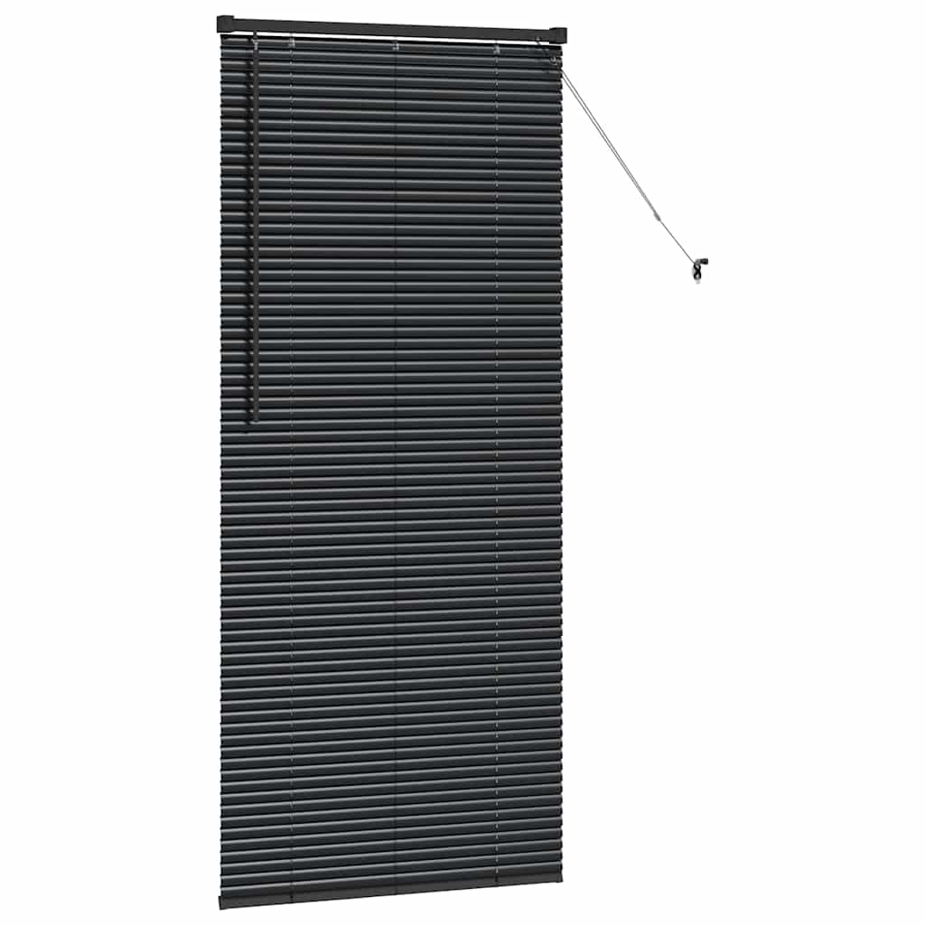 vidaXL Balkenjalousien Schwarz 175 x 75 cm Aluminium