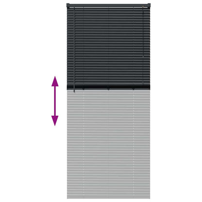 vidaXL Balkenjalousien Schwarz 175 x 75 cm Aluminium