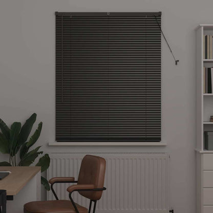 vidaXL Balkenjalousien Schwarz 175 x 105 cm Aluminium