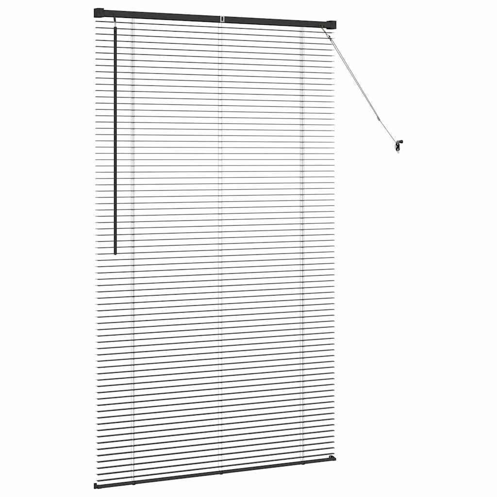 vidaXL Balkenjalousien Schwarz 175 x 105 cm Aluminium