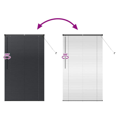 vidaXL Balkenjalousien Schwarz 175 x 105 cm Aluminium