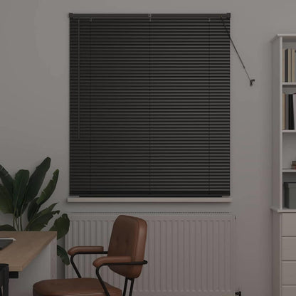 vidaXL Balkenjalousien Schwarz 175 x 110 cm Aluminium