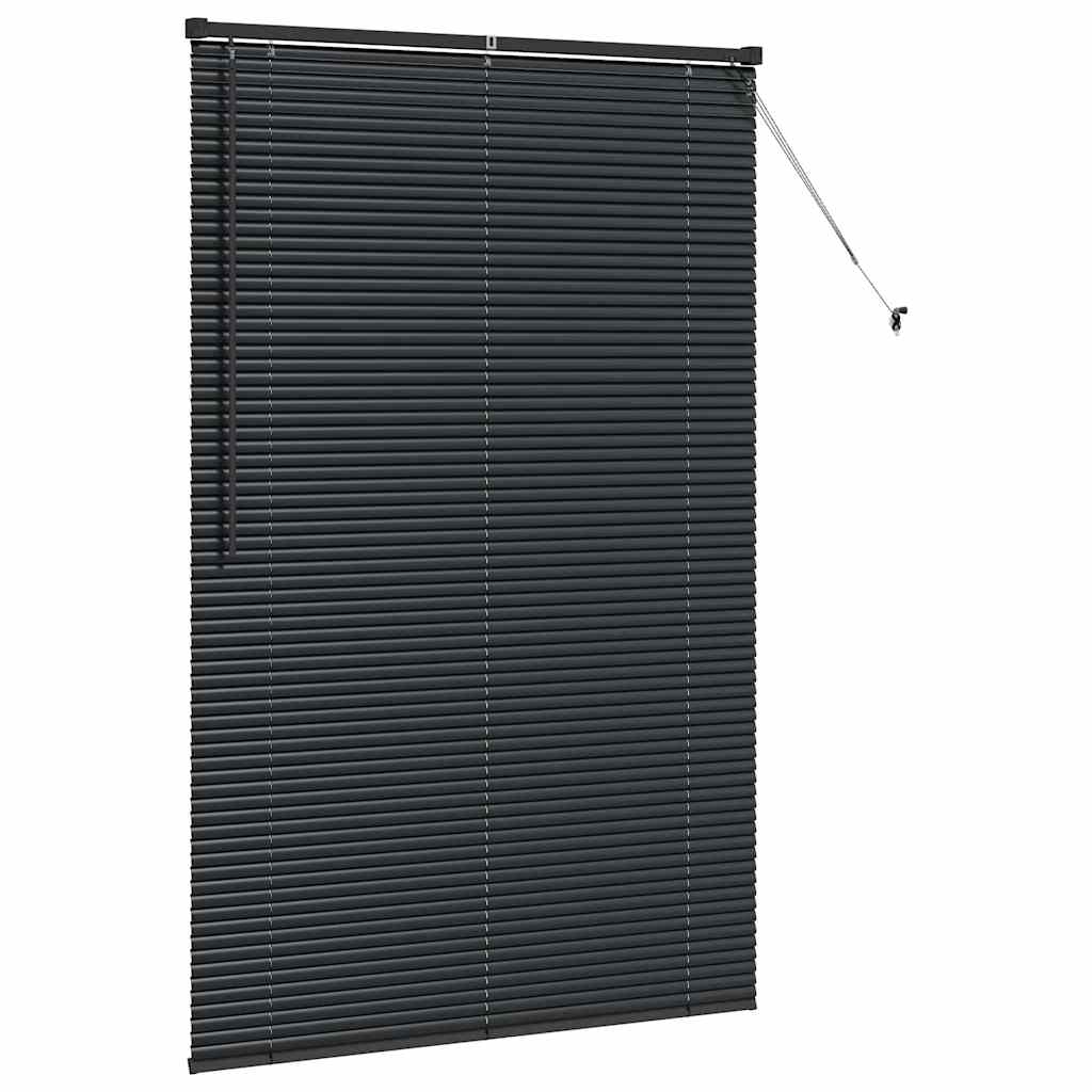 vidaXL Balkenjalousien Schwarz 175 x 110 cm Aluminium