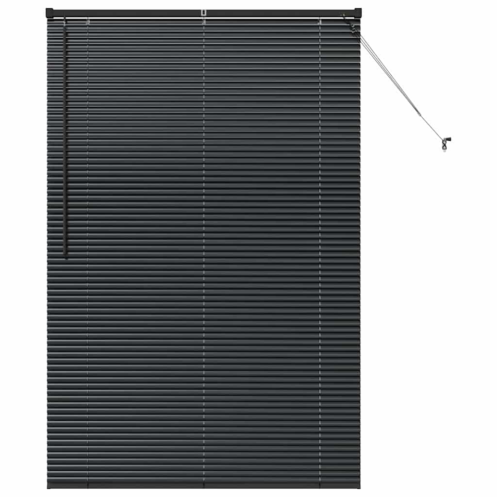 vidaXL Balkenjalousien Schwarz 175 x 110 cm Aluminium