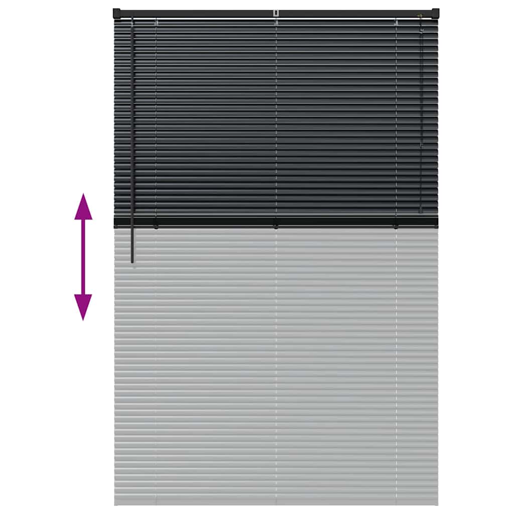 vidaXL Balkenjalousien Schwarz 175 x 110 cm Aluminium