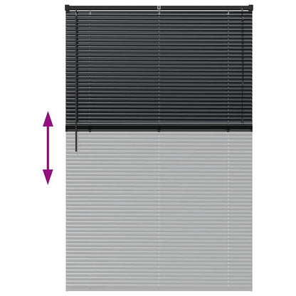 vidaXL Balkenjalousien Schwarz 175 x 110 cm Aluminium