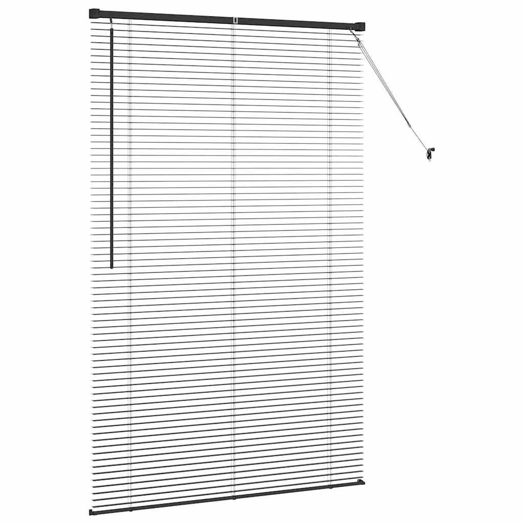 vidaXL Balkenjalousien Schwarz 175 x 115 cm Aluminium