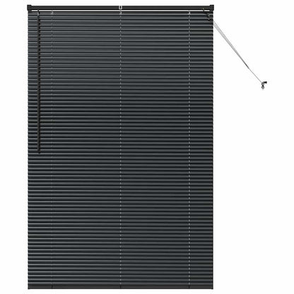 vidaXL Balkenjalousien Schwarz 175 x 115 cm Aluminium