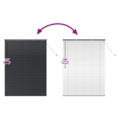 Balkenjalousien Schwarz 175 x 130 cm Aluminium