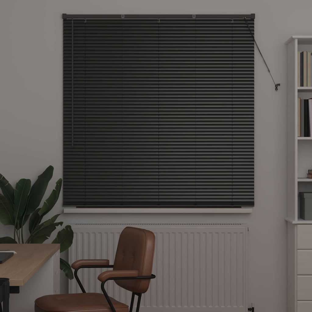 vidaXL Balkenjalousien Schwarz 175 x 135 cm Aluminium