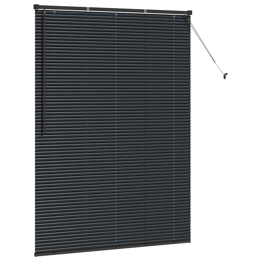 vidaXL Balkenjalousien Schwarz 175 x 135 cm Aluminium