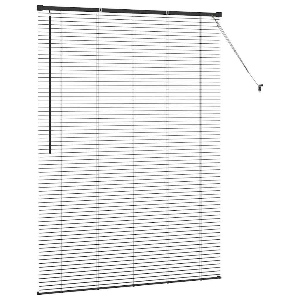 vidaXL Balkenjalousien Schwarz 175 x 135 cm Aluminium