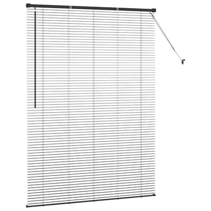 vidaXL Balkenjalousien Schwarz 175 x 135 cm Aluminium
