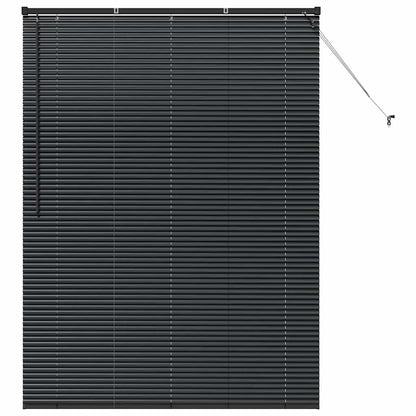 vidaXL Balkenjalousien Schwarz 175 x 135 cm Aluminium