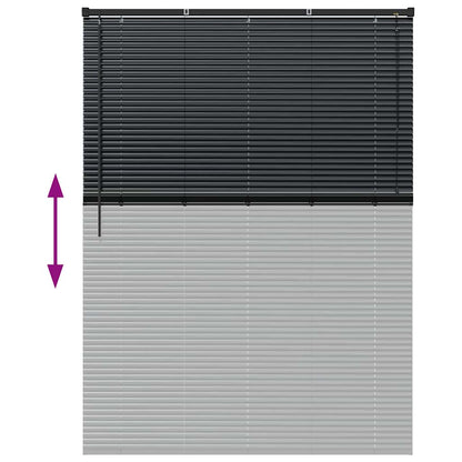 vidaXL Balkenjalousien Schwarz 175 x 135 cm Aluminium