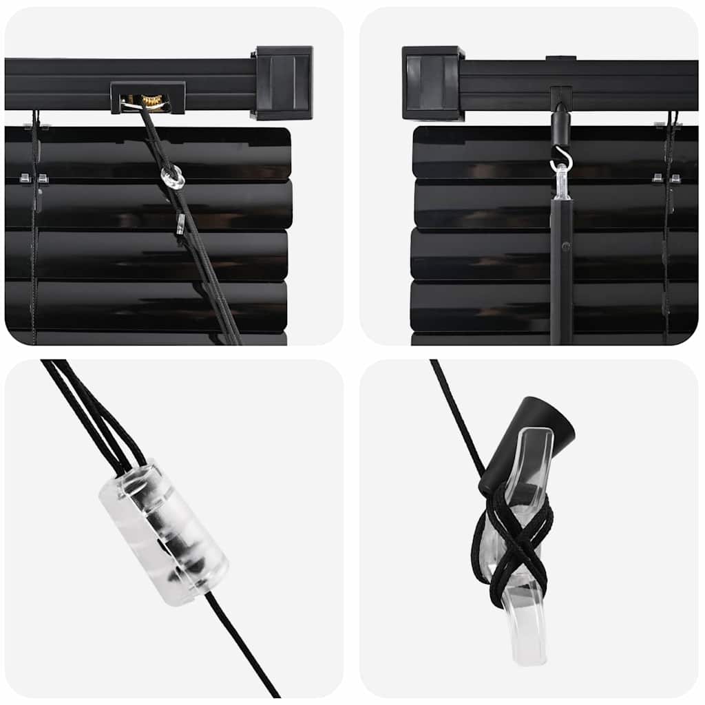 Balkenjalousien Schwarz 175 x 140 cm Aluminium