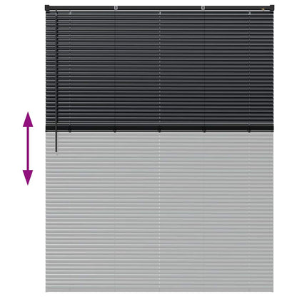 vidaXL Balkenjalousien Schwarz 175 x 140 cm Aluminium