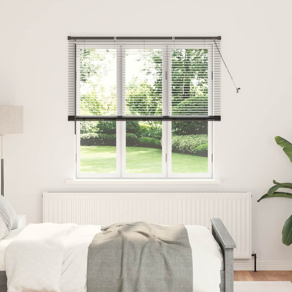 vidaXL Balkenjalousien Schwarz 175 x 145 cm Aluminium
