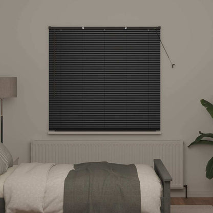 vidaXL Balkenjalousien Schwarz 175 x 145 cm Aluminium
