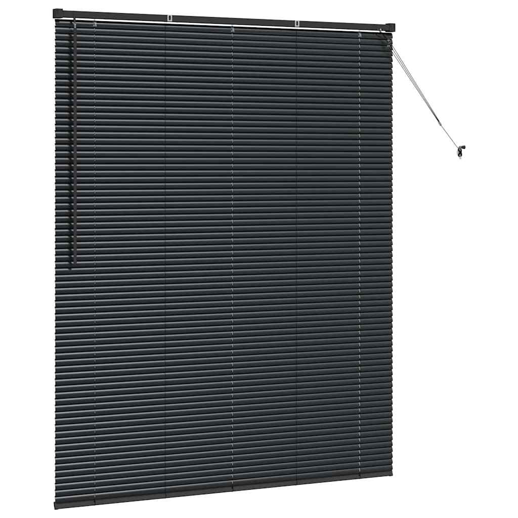 vidaXL Balkenjalousien Schwarz 175 x 145 cm Aluminium