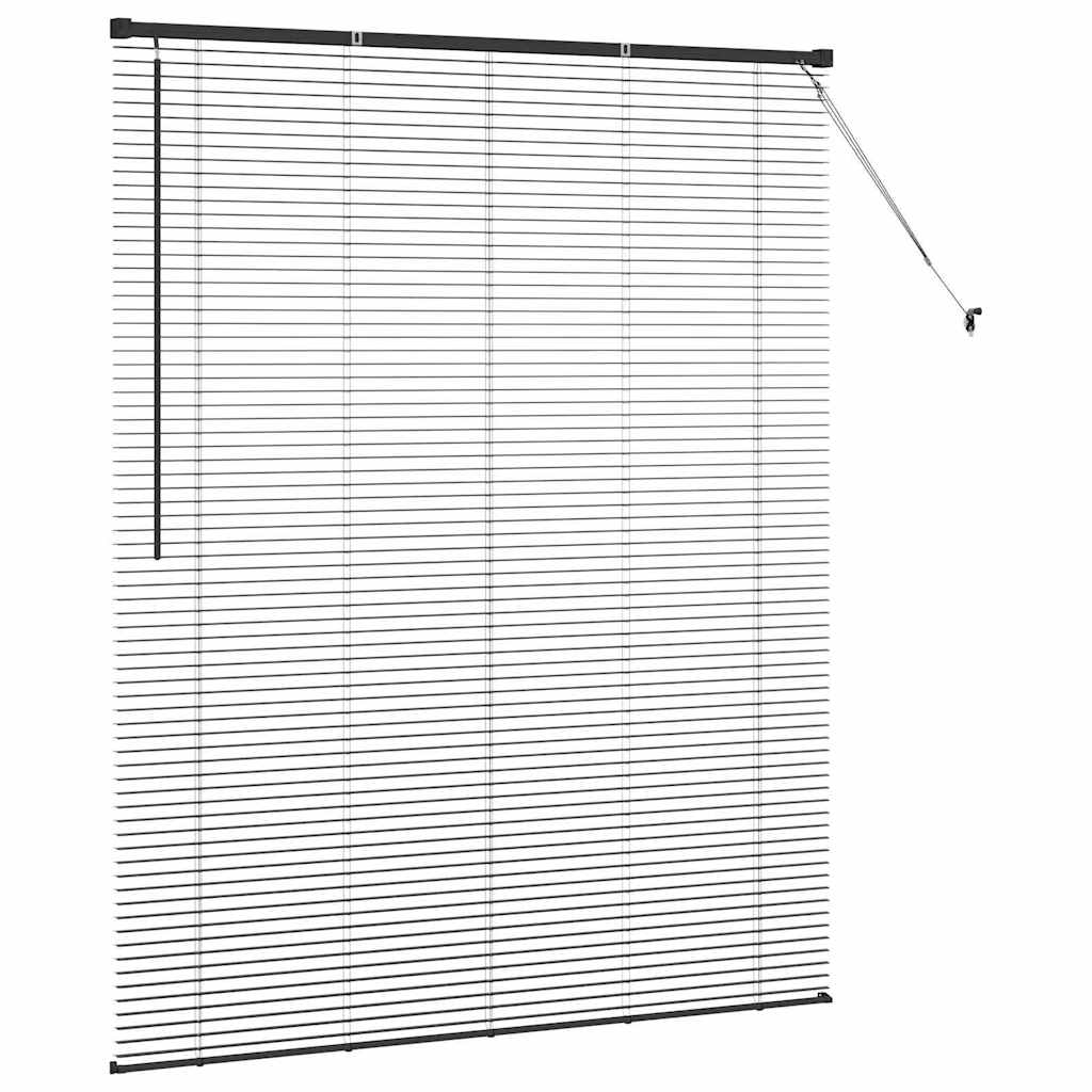 vidaXL Balkenjalousien Schwarz 175 x 145 cm Aluminium