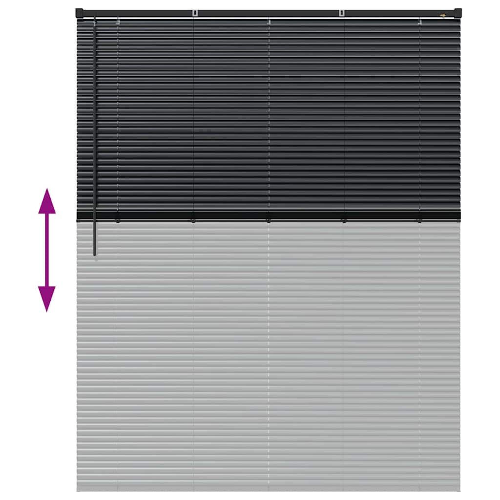 vidaXL Balkenjalousien Schwarz 175 x 145 cm Aluminium