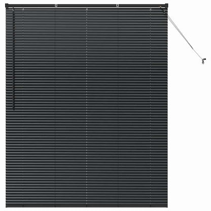 vidaXL Balkenjalousien Schwarz 175 x 150 cm Aluminium