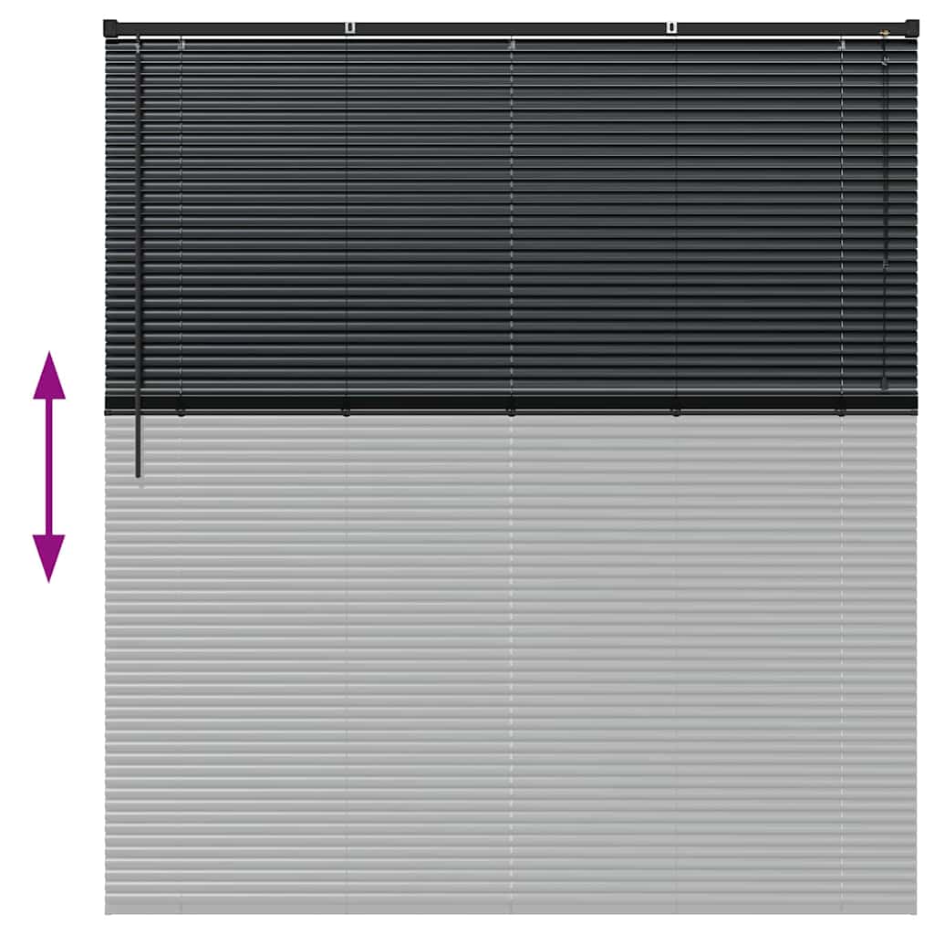 vidaXL Balkenjalousien Schwarz 175 x 155 cm Aluminium