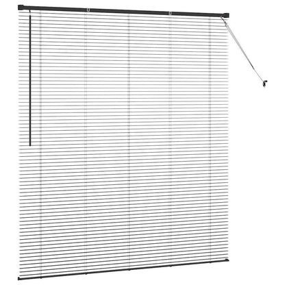 Balkenjalousien Schwarz 175 x 160 cm Aluminium