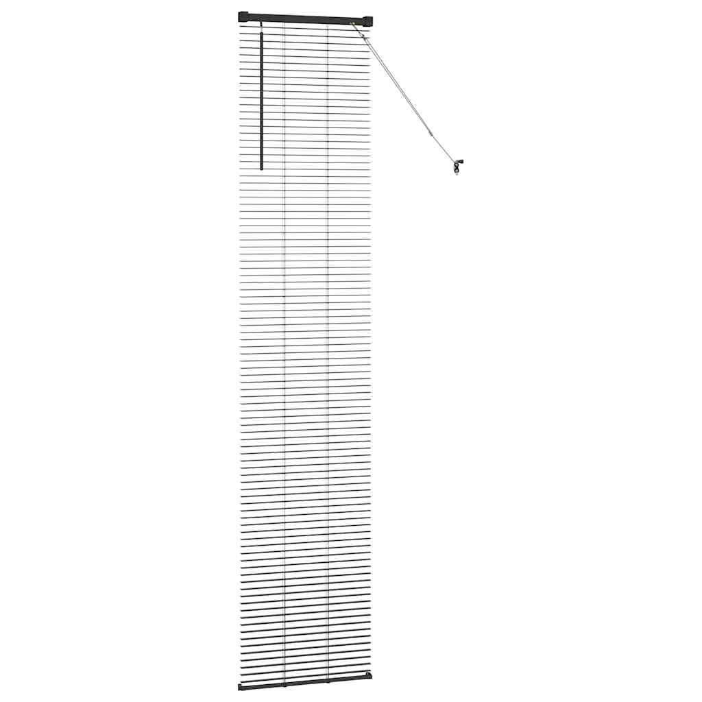 vidaXL Balkenjalousien Schwarz 220 x 45 cm Aluminium