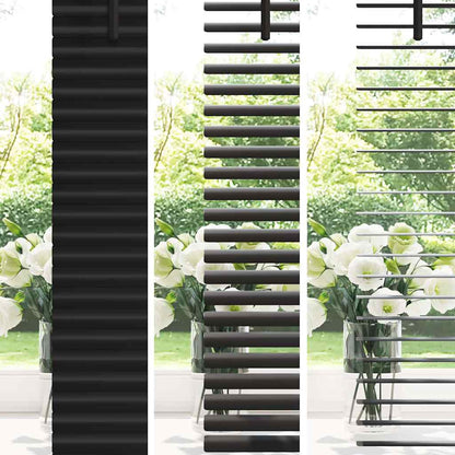 vidaXL Balkenjalousien Schwarz 220 x 50 cm Aluminium