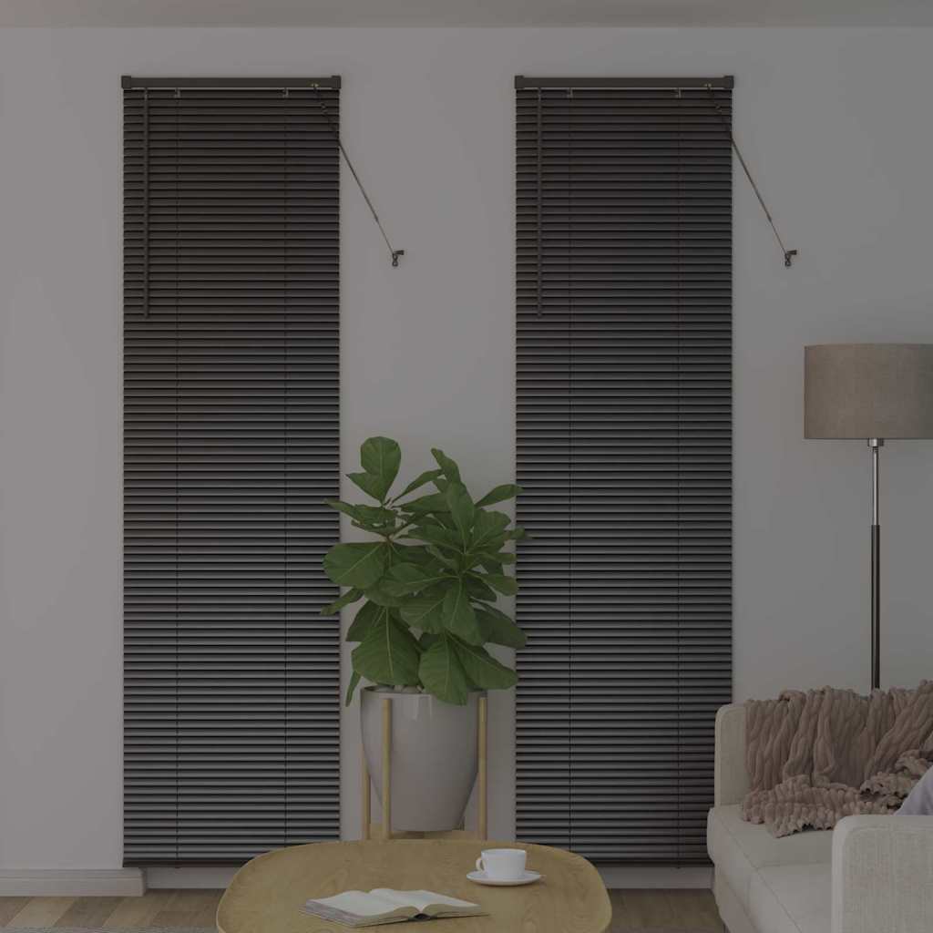 vidaXL Balkenjalousien Schwarz 220 x 60 cm Aluminium