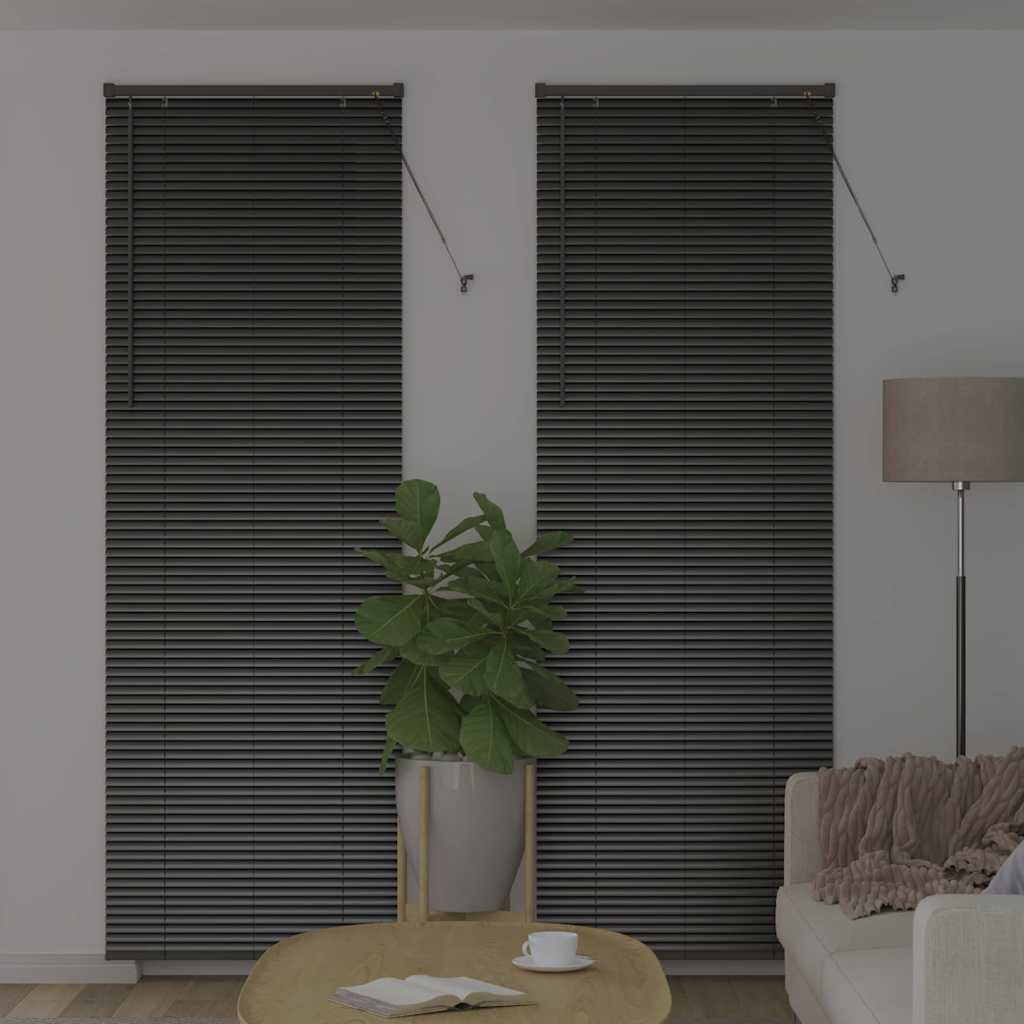 vidaXL Balkenjalousien Schwarz 220 x 70 cm Aluminium