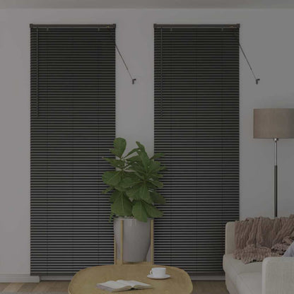 vidaXL Balkenjalousien Schwarz 220 x 70 cm Aluminium