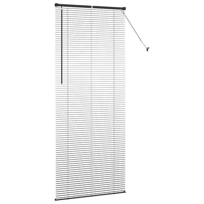 vidaXL Balkenjalousien Schwarz 220 x 85 cm Aluminium