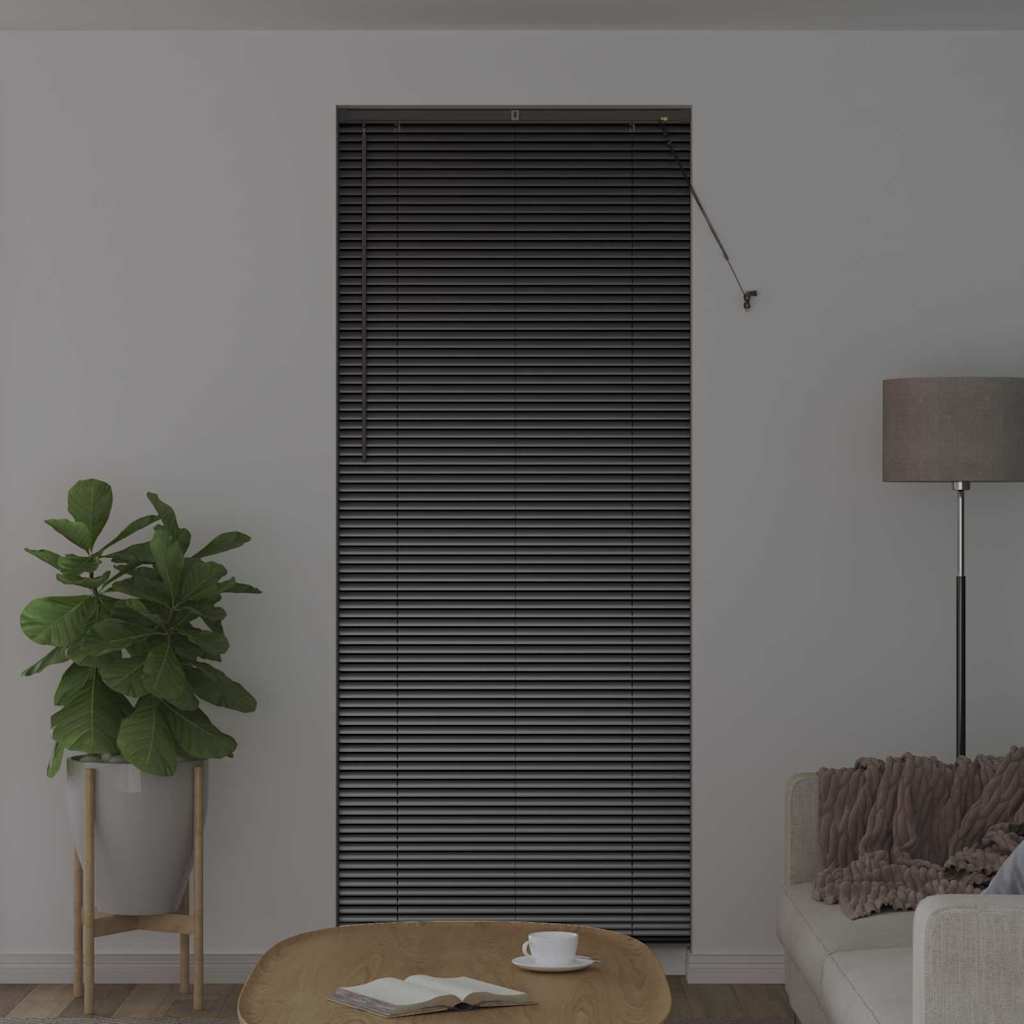vidaXL Balkenjalousien Schwarz 220 x 90 cm Aluminium