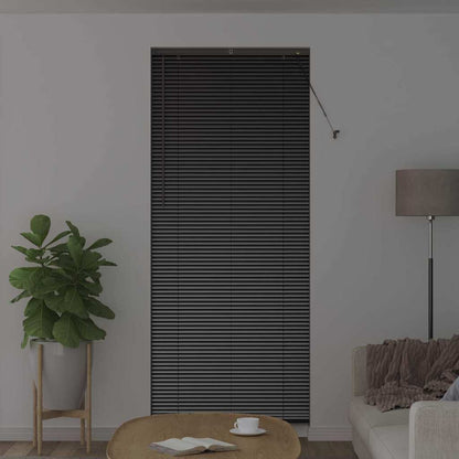 vidaXL Balkenjalousien Schwarz 220 x 95 cm Aluminium