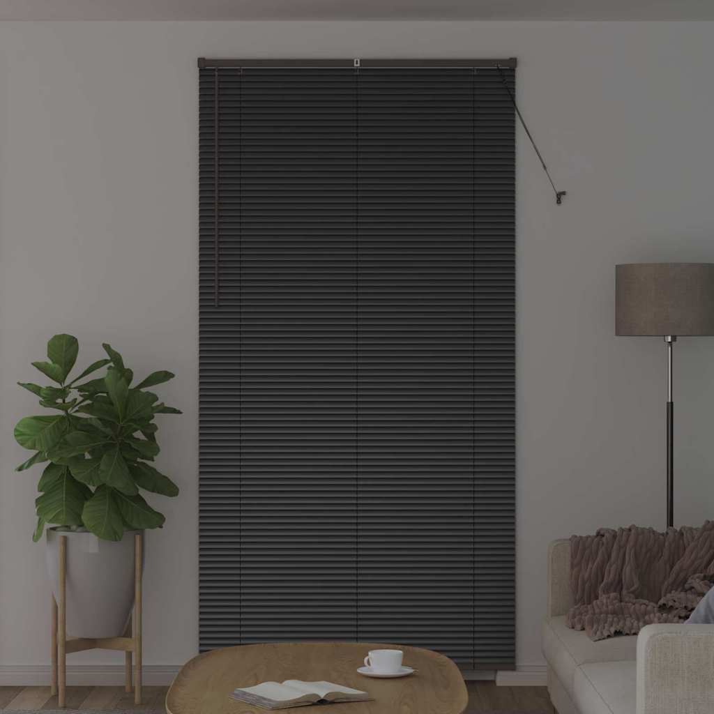 vidaXL Balkenjalousien Schwarz 220 x 110 cm Aluminium