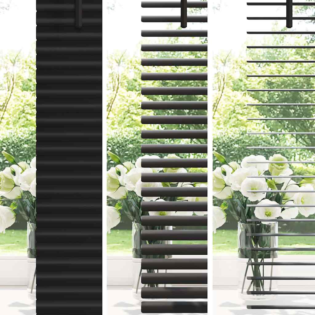 vidaXL Balkenjalousien Schwarz 220 x 110 cm Aluminium