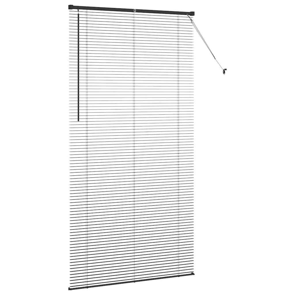 vidaXL Balkenjalousien Schwarz 220 x 115 cm Aluminium