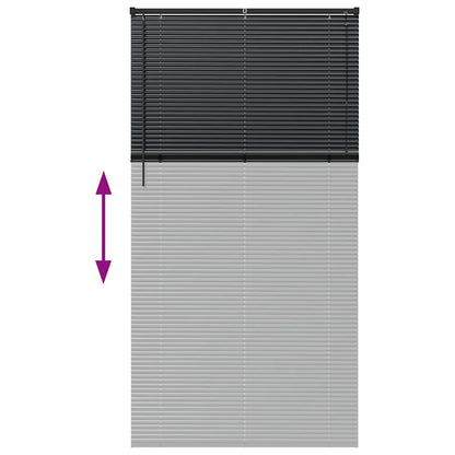 vidaXL Balkenjalousien Schwarz 220 x 115 cm Aluminium