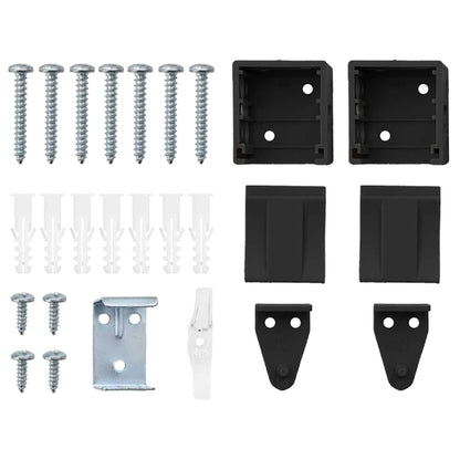 Balkenjalousien Schwarz 220 x 120 cm Aluminium