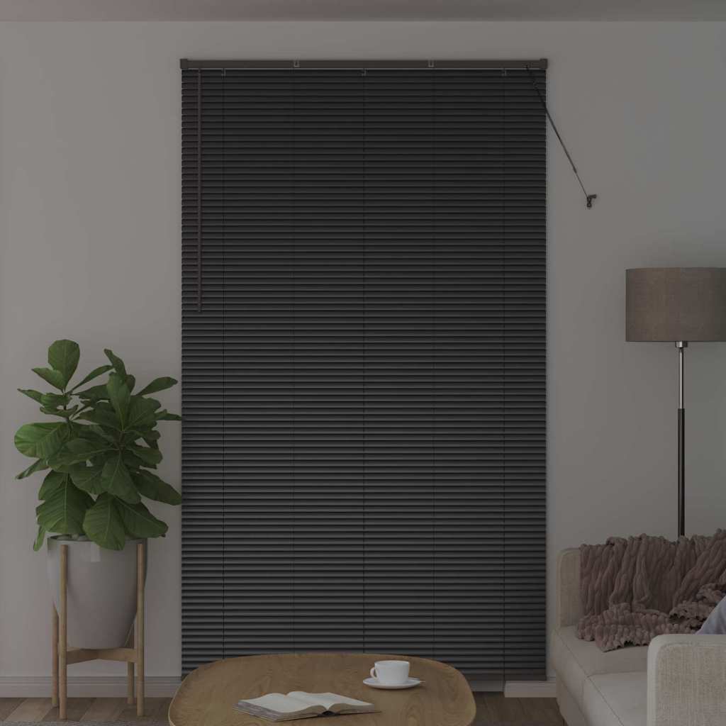 vidaXL Balkenjalousien Schwarz 220 x 130 cm Aluminium