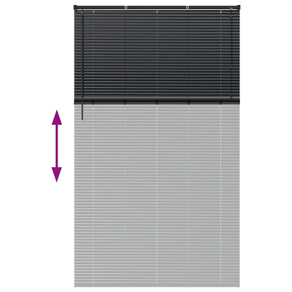 vidaXL Balkenjalousien Schwarz 220 x 130 cm Aluminium