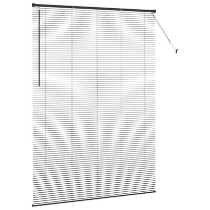 Balkenjalousien Schwarz 220 x 160 cm Aluminium